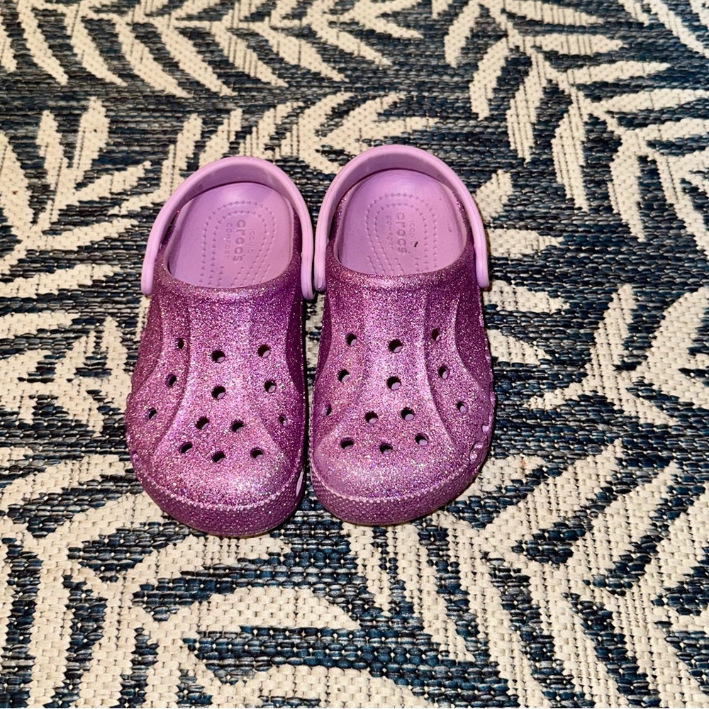 Loved Kids Glitter Clogs - Purple (size C11)